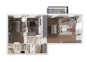 Квартиры планировки 2+1 в микрорайоне Алтынташ - Анталия 