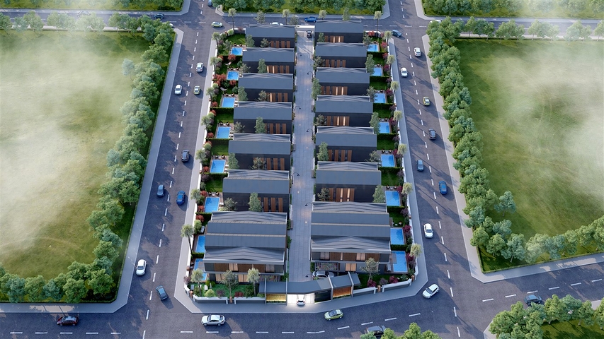 Комплекс вилл планировки 4+1 в районе Дёшемеалты - Анталия