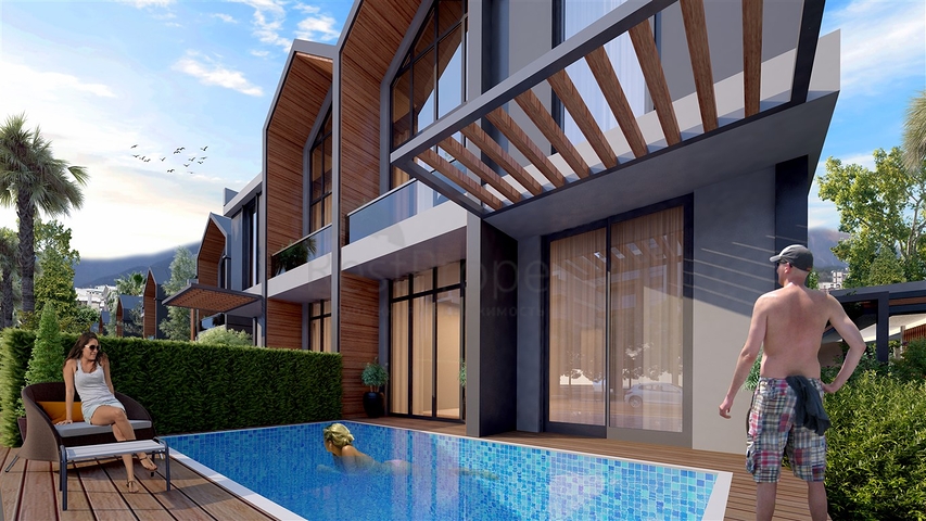 Комплекс вилл планировки 4+1 в районе Дёшемеалты - Анталия