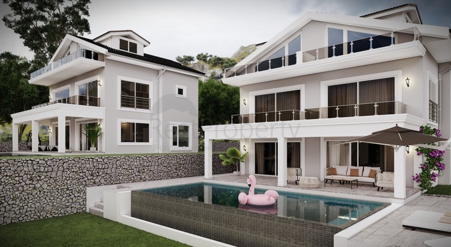 Уютная вилла планировки 4+1 в районе Фетхие 