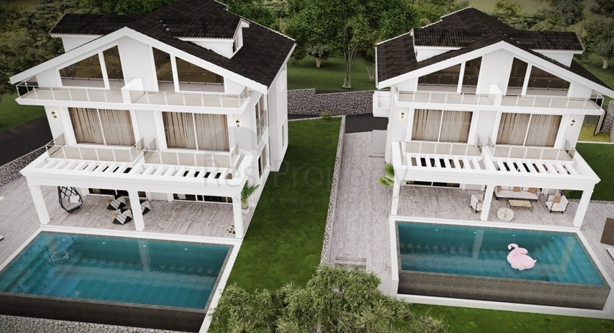 Уютная вилла планировки 4+1 в районе Фетхие 