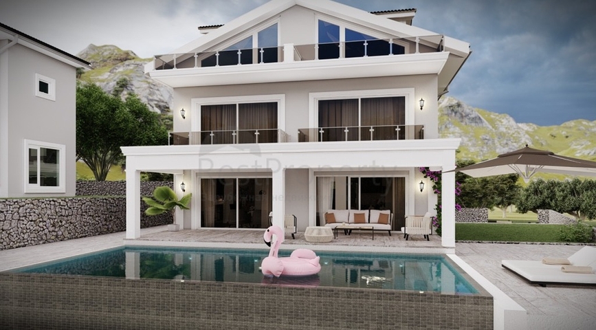 Уютная вилла планировки 4+1 в районе Фетхие 