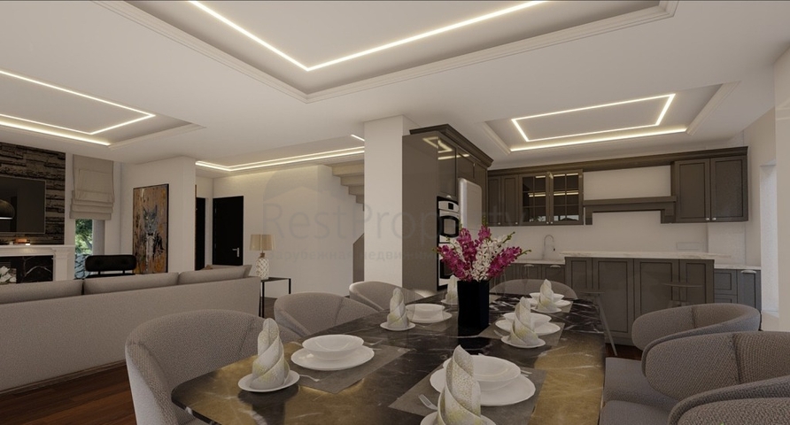 Уютная вилла планировки 4+1 в районе Фетхие 