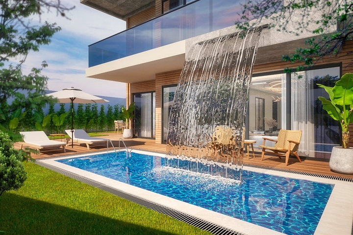 Уютная вилла планировки 4+1 в районе Дошемеалты - Анталия 