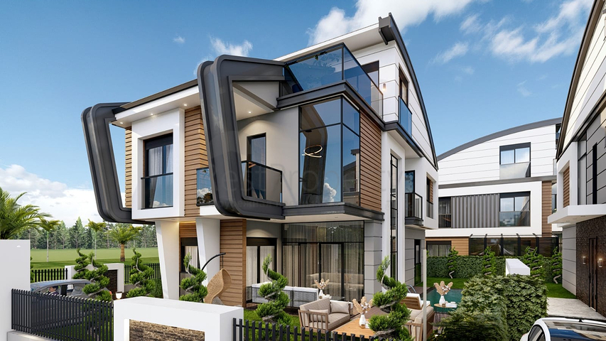 Виллы планировки 4+2 и 6+2 в районе Дошемеалты - Анталия 