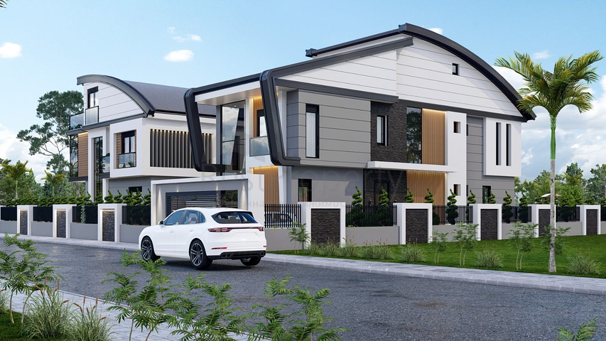 Виллы планировки 4+2 и 6+2 в районе Дошемеалты - Анталия 