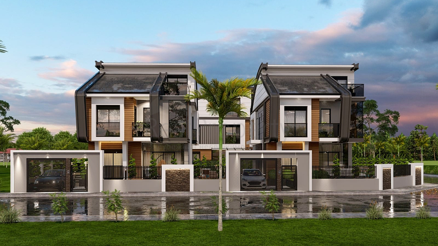 Виллы планировки 4+2 и 6+2 в районе Дошемеалты - Анталия 