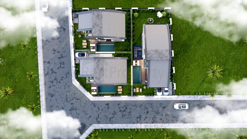 Виллы планировки 4+2 и 6+2 в районе Дошемеалты - Анталия 