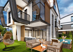 Виллы планировки 4+2 и 6+2 в районе Дошемеалты - Анталия 