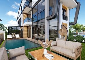 Виллы планировки 4+2 и 6+2 в районе Дошемеалты - Анталия 