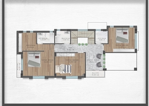 Виллы планировки 4+2 и 6+2 в районе Дошемеалты - Анталия 