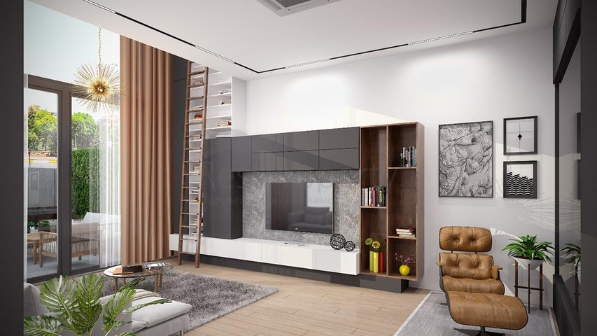 Трехэтажная вилла планировки 5+1 в районе Дошемеалты - Анталия 