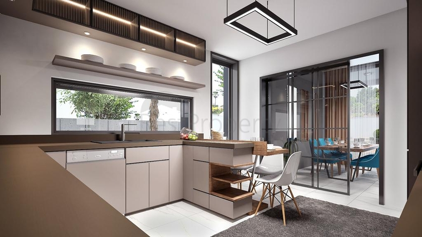 Трехэтажная вилла планировки 5+1 в районе Дошемеалты - Анталия 