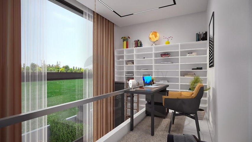 Трехэтажная вилла планировки 5+1 в районе Дошемеалты - Анталия 