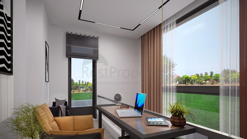 Трехэтажная вилла планировки 5+1 в районе Дошемеалты - Анталия 