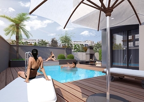 Трехэтажная вилла планировки 5+1 в районе Дошемеалты - Анталия 