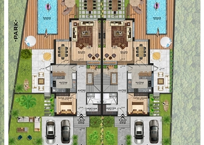 Трехэтажная вилла планировки 5+1 в районе Дошемеалты - Анталия 