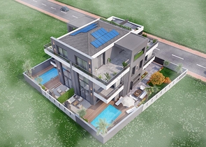 Трехэтажная вилла планировки 5+1 в районе Дошемеалты - Анталия 