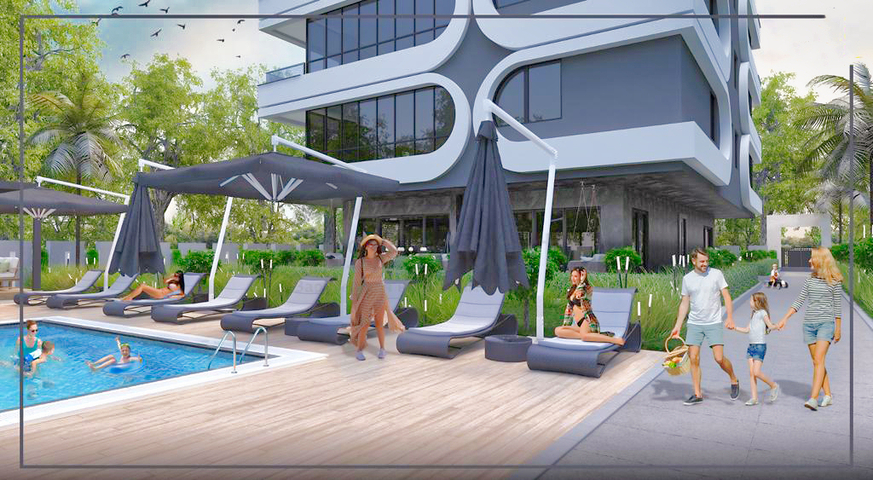 Квартиры планировки 2+1 и 3+1 в микрорайоне Ешильбахче - Анталья