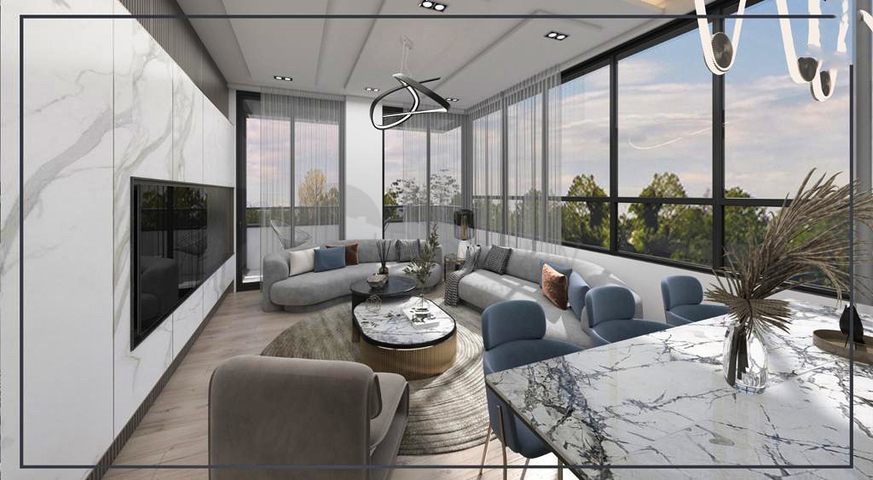 Квартиры планировки 2+1 и 3+1 в микрорайоне Ешильбахче - Анталья