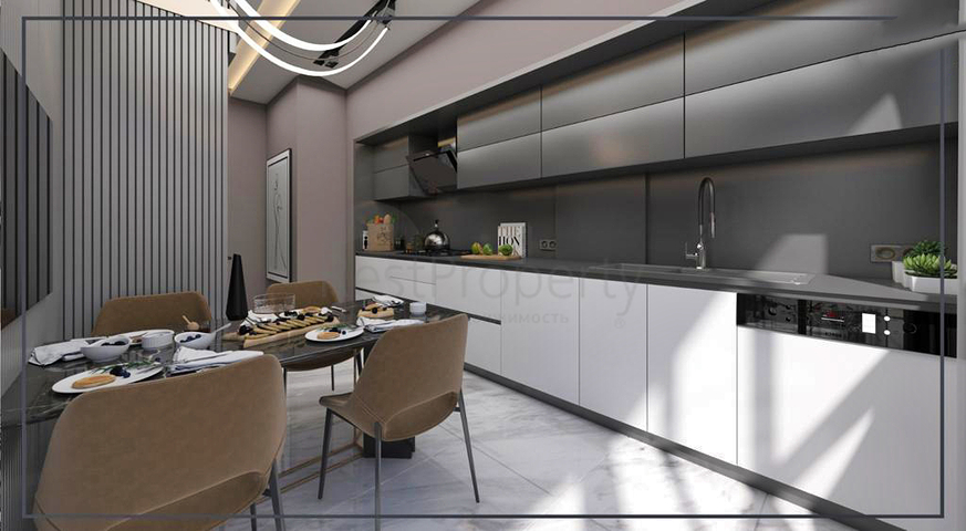 Квартиры планировки 2+1 и 3+1 в микрорайоне Ешильбахче - Анталья