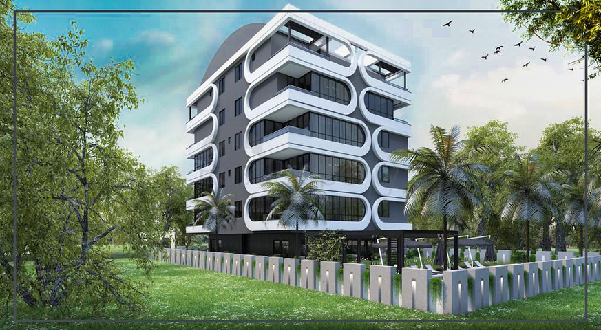 Квартиры планировки 2+1 и 3+1 в микрорайоне Ешильбахче - Анталья