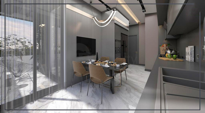 Квартиры планировки 2+1 и 3+1 в микрорайоне Ешильбахче - Анталья