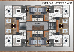 Квартиры планировки 2+1 и 3+1 в микрорайоне Ешильбахче - Анталья