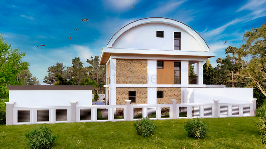 Вилла планировки 4+1 в 800 метрах от моря в районе Белек 