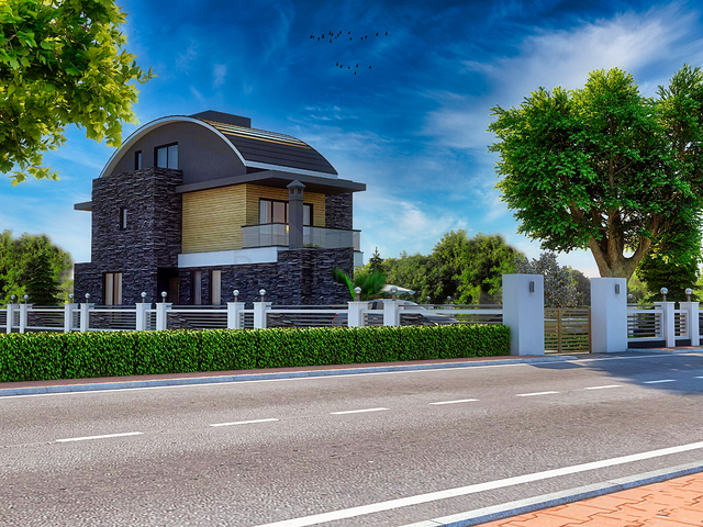 Вилла с бассейном планировки 5+1 в районе Белек - Анталия