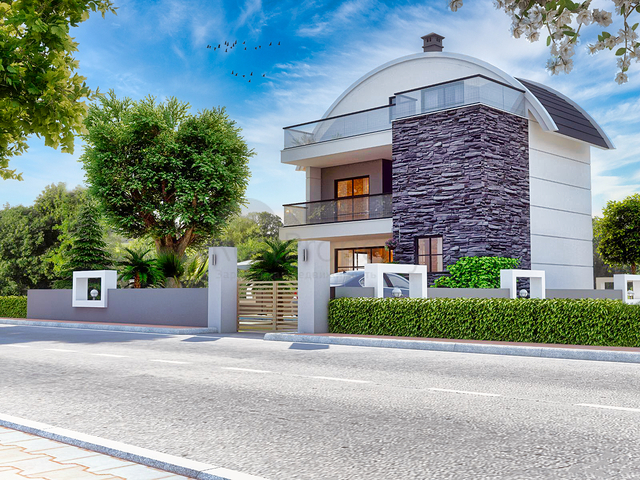 Трёхэтажная вилла планировкой 3+1 в районе Белек