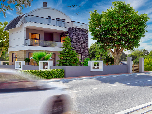 Трёхэтажная вилла планировкой 3+1 в районе Белек