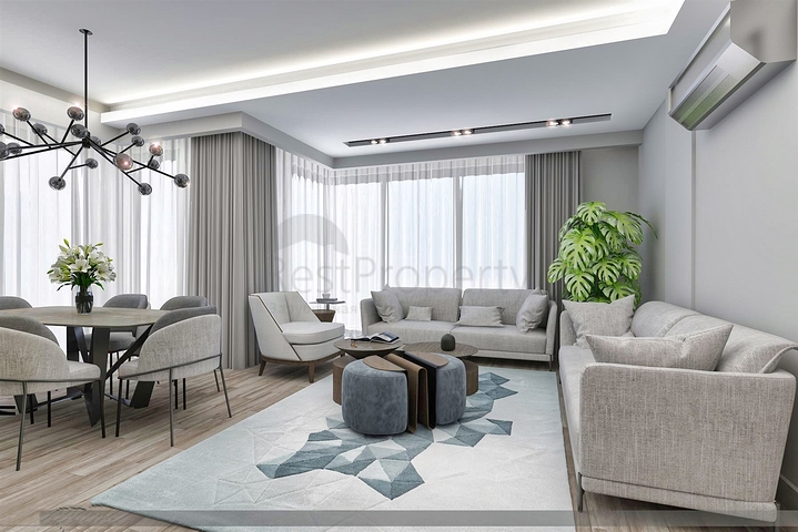 Квартиры планировки 2+1 , 4+1 и 5+1 в центре города Анталия 