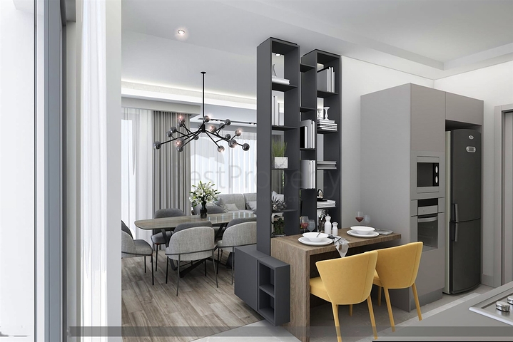 Квартиры планировки 2+1 , 4+1 и 5+1 в центре города Анталия 