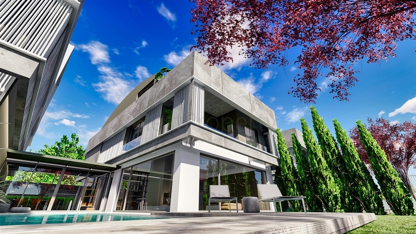 Вилла планировки 6+1 в районе Дошемеалты - Анталия 