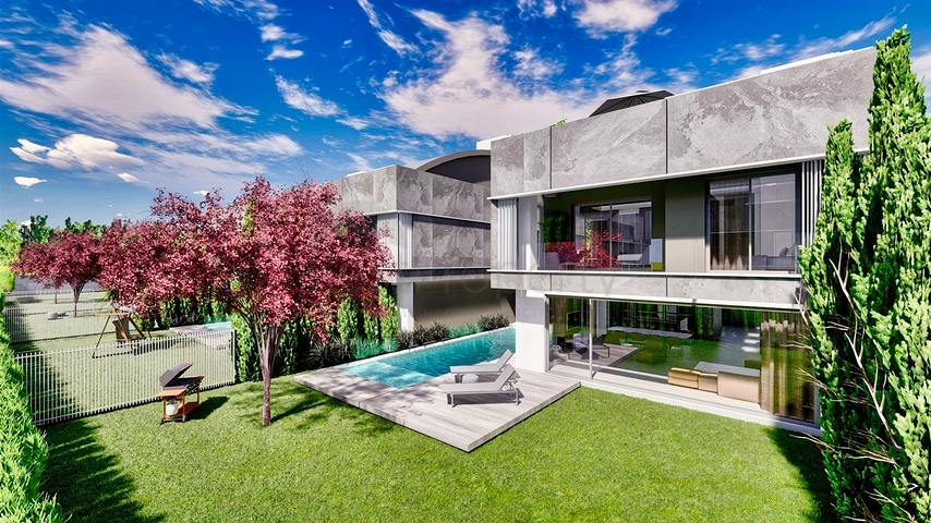 Вилла планировки 6+1 в районе Дошемеалты - Анталия 