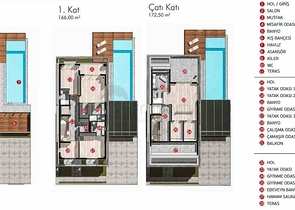 Вилла планировки 6+1 в районе Дошемеалты - Анталия 