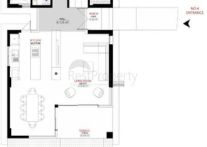 Вилла планировки 3+1 в районе Фетхие 