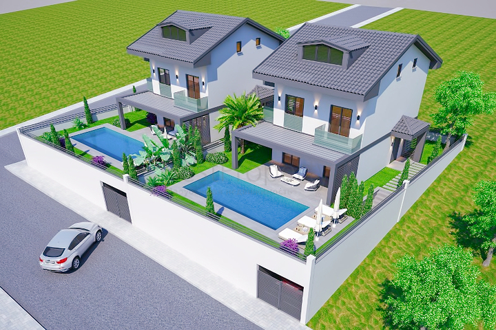 Вилла 3+1 в районе Фетхие