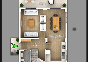 Вилла 3+1 в районе Фетхие