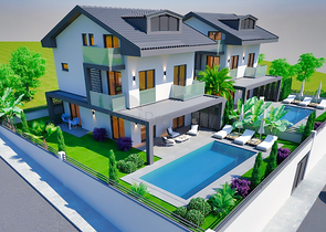 Вилла 3+1 в районе Фетхие