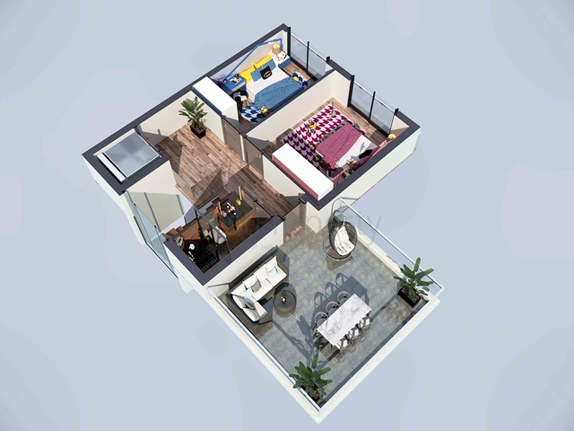 Виллы в комплексе , планировки 4+1 в районе Дошемеалты - Анталия 