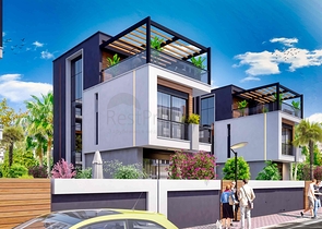 Виллы в комплексе , планировки 4+1 в районе Дошемеалты - Анталия 