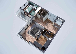 Виллы в комплексе , планировки 4+1 в районе Дошемеалты - Анталия 