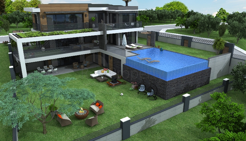 Новая вилла планировки 4+1 в районе Фетхие 