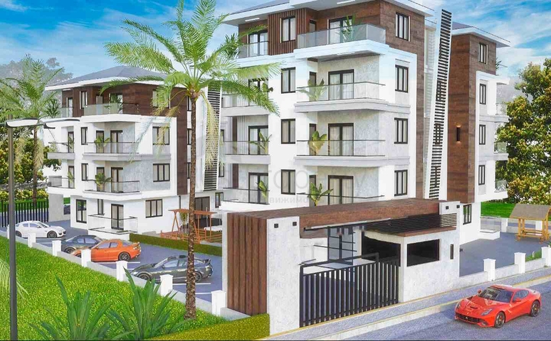 Квартира с бассейном планировки 2+1 в районе Кепез - Анталия