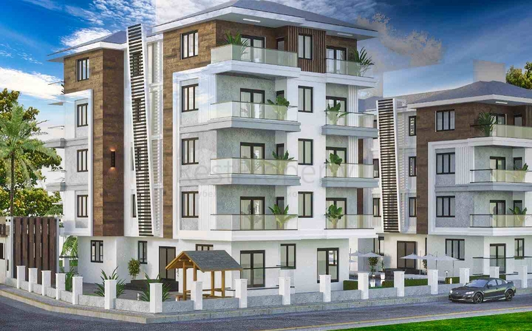 Квартира с бассейном планировки 2+1 в районе Кепез - Анталия