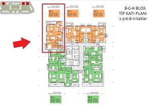 Квартиры планировки 2+1 в районе Кепез - Анталия