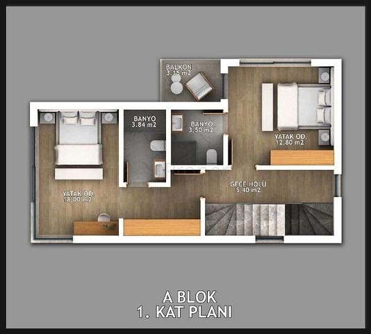 Новая вилла планировки 4+1 в районе Фетхие - Анталия