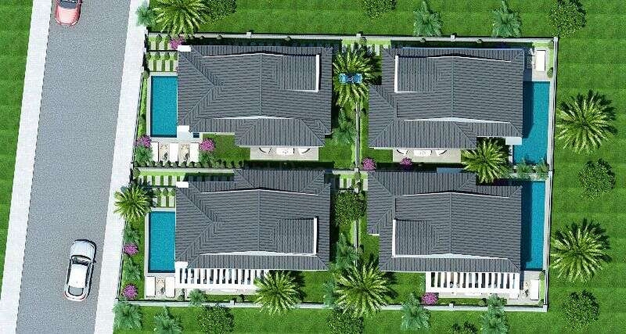 Новая вилла планировки 4+1 в районе Фетхие - Анталия